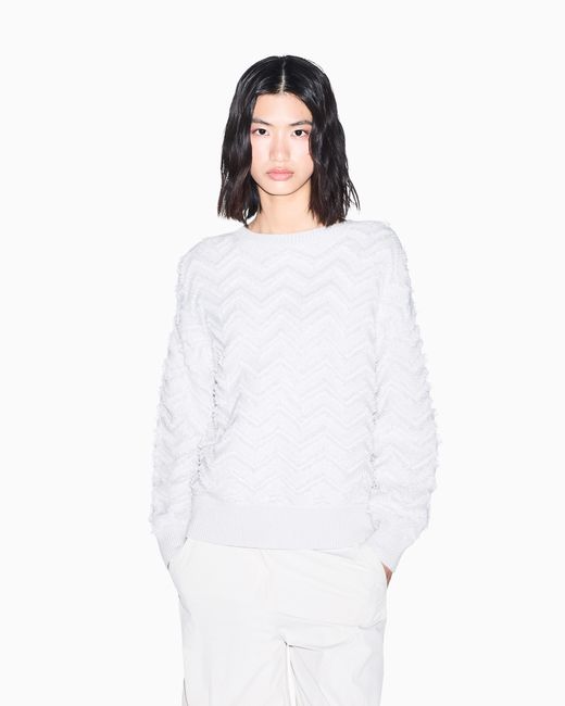 ARMANI EXCHANGE White Regular Fit Pullover