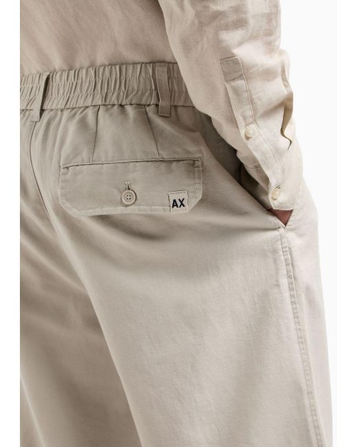 Pantaloni Casual di Armani Exchange in Natural da Uomo