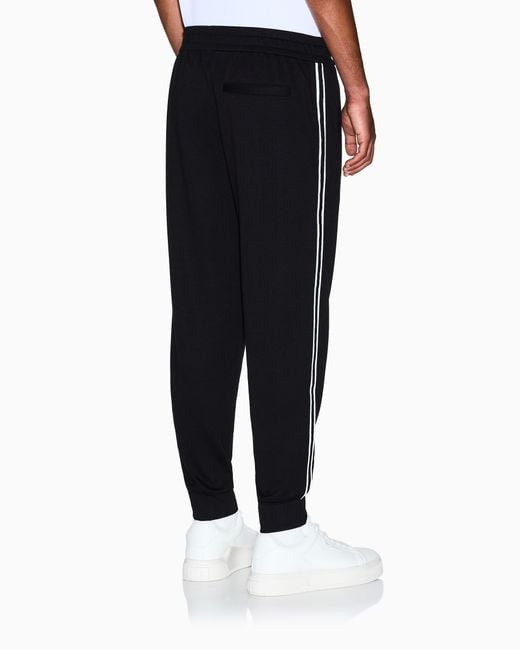 ARMANI EXCHANGE Black Logo Joggers for men