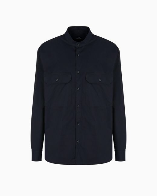 Camisa De Algodón De Corte Cómodo ARMANI EXCHANGE de hombre de color Blue