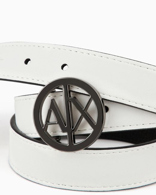 ARMANI EXCHANGE White Plate Belt Regular Fit