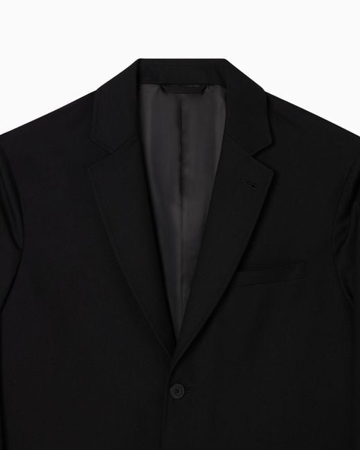 ARMANI EXCHANGE Black Technical Fabric Jacket for men