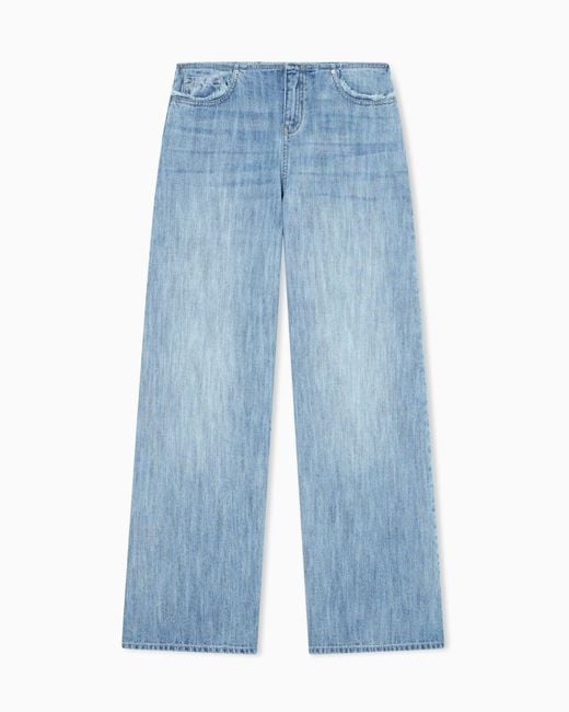 ARMANI EXCHANGE Blue Wide Leg Jeans