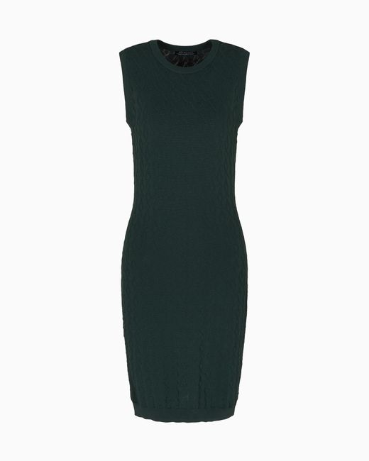 Abito A Tubino Con Logo Allover di ARMANI EXCHANGE in Green