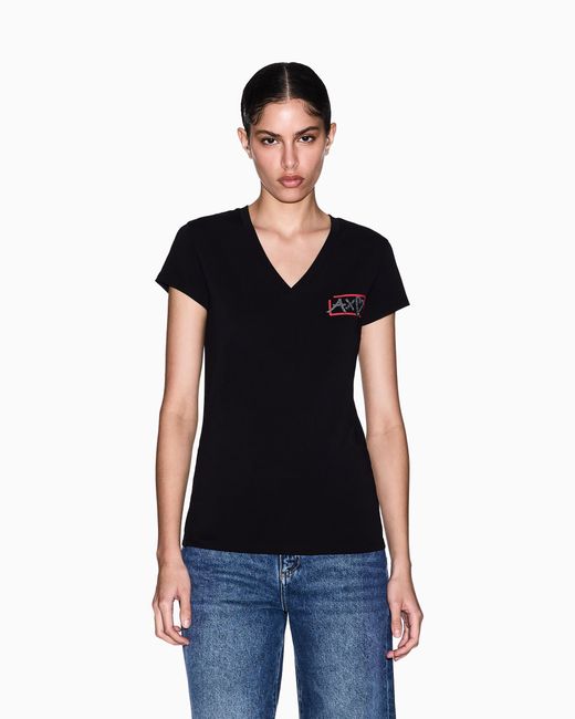 ARMANI EXCHANGE Black Slim Fit T-Shirt