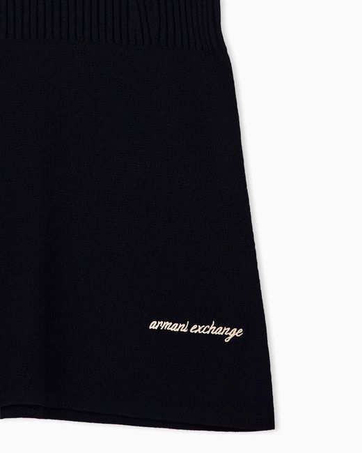 ARMANI EXCHANGE Black Slim-Fit Knit Top