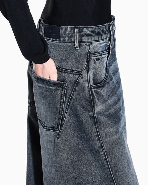 ARMANI EXCHANGE Blue Oversized Fit 5-Pocket Pants