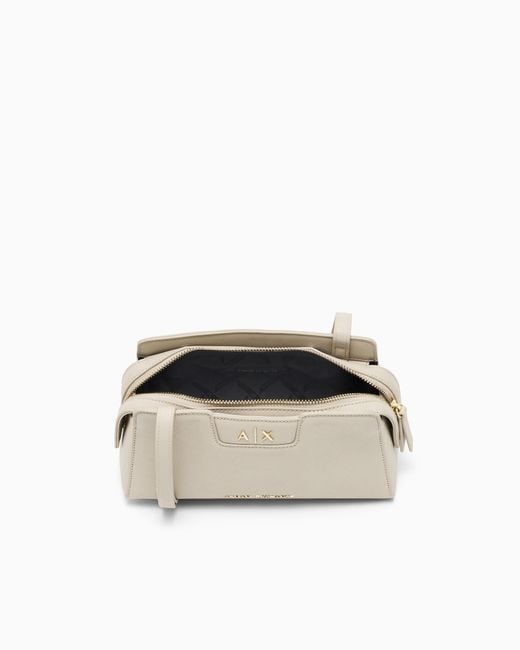 ARMANI EXCHANGE Natural Crossbody Messenger Bag With Outside Coating