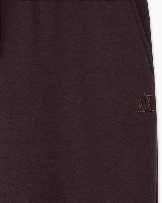 ARMANI EXCHANGE Purple Regular Fit Trousers Jersey Bonded Stretch Cotton