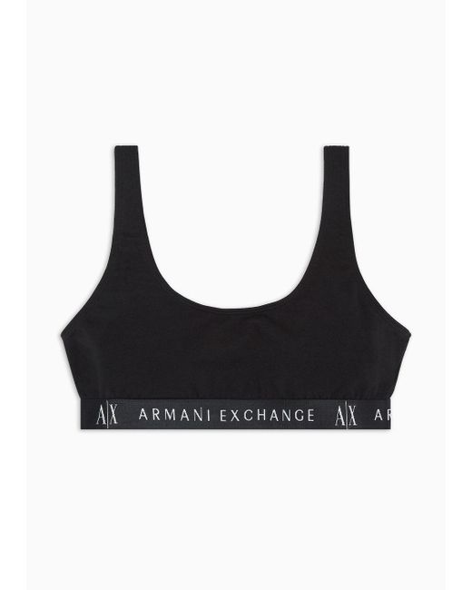 Armani Exchange Black Bralette Bra