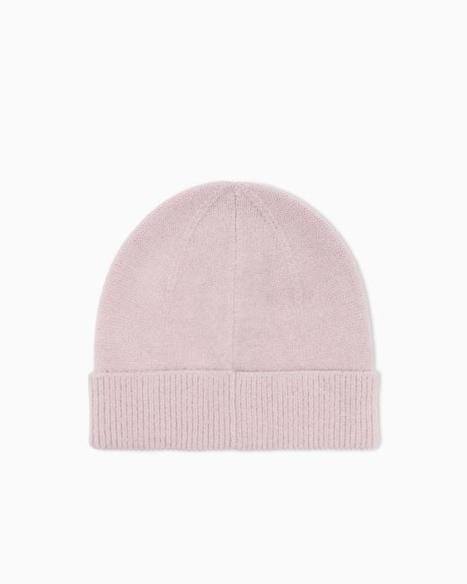 ARMANI EXCHANGE Pink Beanie Hat