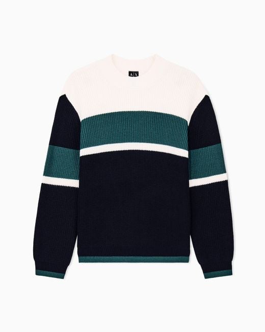 ARMANI EXCHANGE Blue Regular Fit Pullover for men