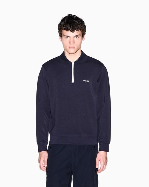 ARMANI EXCHANGE Blue Sweatshirt for men