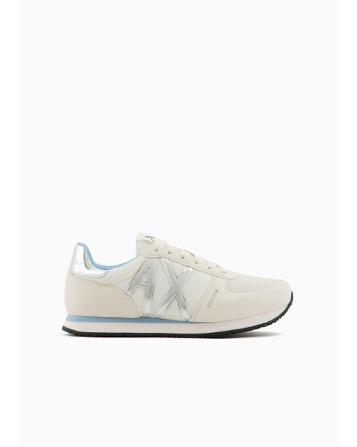 Armani Exchange White Sneakers With Logo Lettering