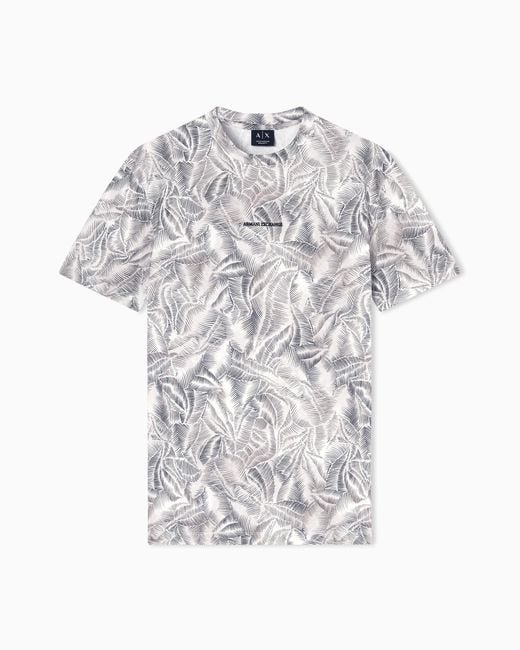 ARMANI EXCHANGE White Regular Fit T-Shirt for men