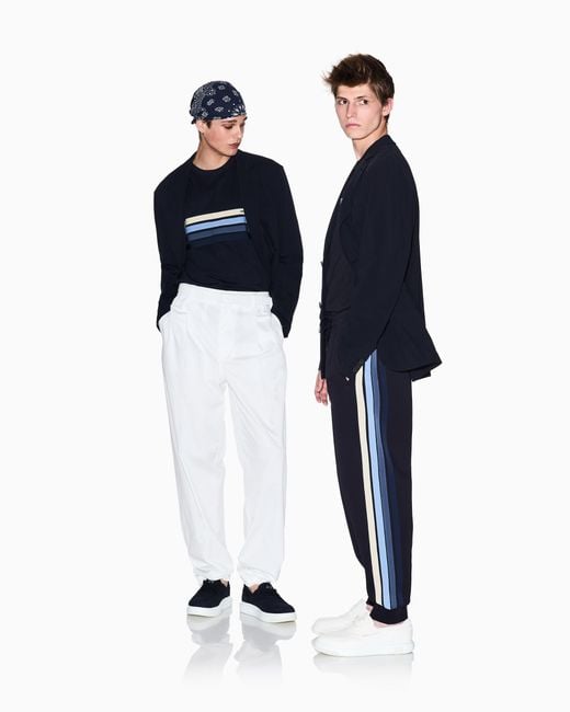 ARMANI EXCHANGE Black Structured Sweatpants for men