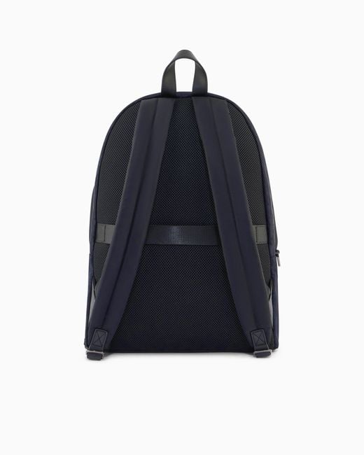 ARMANI EXCHANGE Blue Technical Fabric Backpack for men