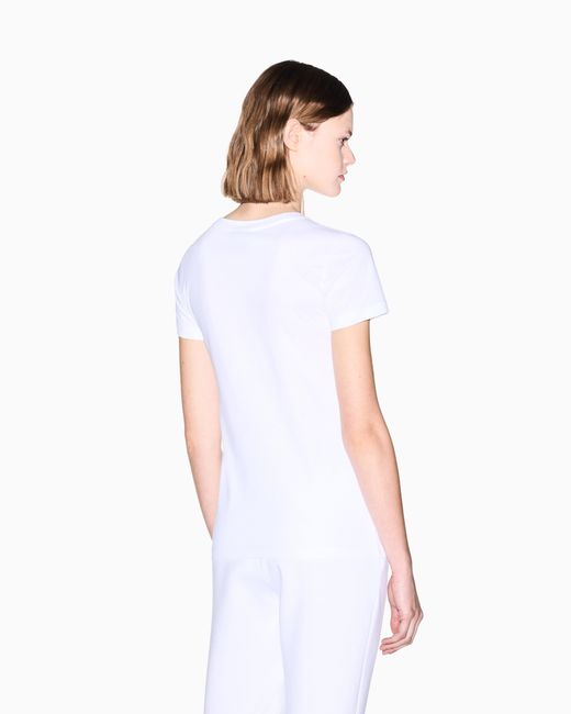 ARMANI EXCHANGE White Regular Fit T-Shirt