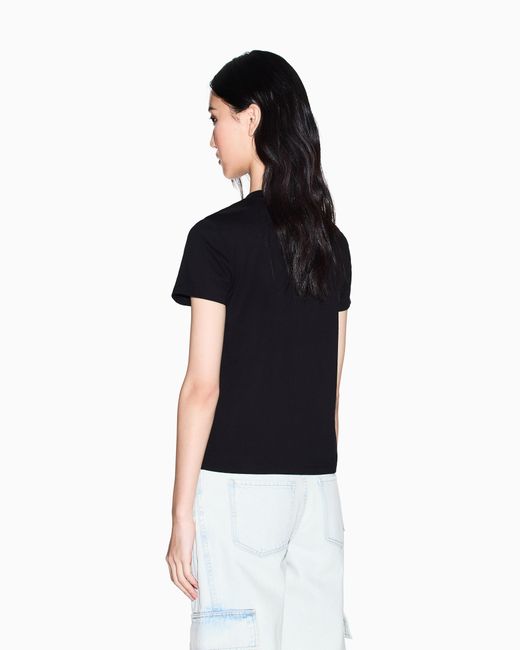 ARMANI EXCHANGE Black Relaxed Fit T-Shirt