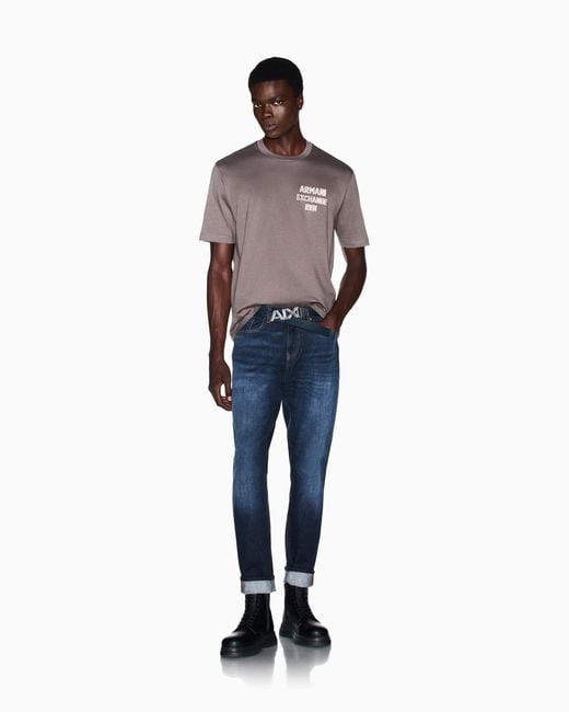 ARMANI EXCHANGE Blue Slim Fit 5 Pockets Pant for men