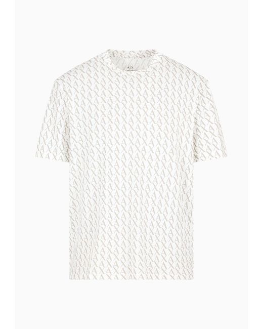 T-shirt Regular Fit di Armani Exchange in White da Uomo