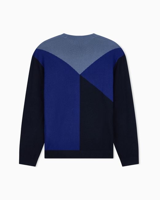 ARMANI EXCHANGE Blue Regular Fit Pullover for men