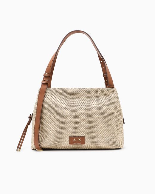 ARMANI EXCHANGE Natural Structured Mini Shoulder Bag