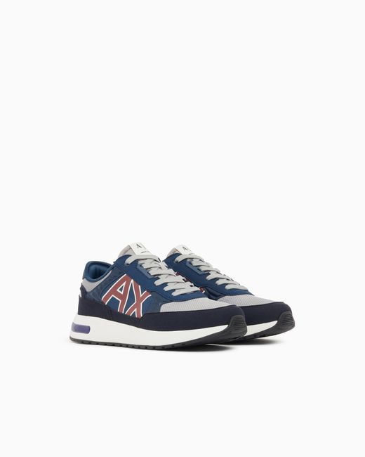 ARMANI EXCHANGE Blue Sneakers for men
