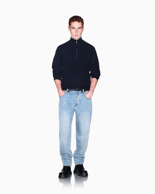 ARMANI EXCHANGE Blue Regular Fit Pullover for men