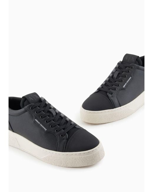 Armani Exchange Black Sneakers With High Sole for men