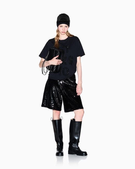 ARMANI EXCHANGE Black T-Shirt Mit Normaler Passform Und Logo