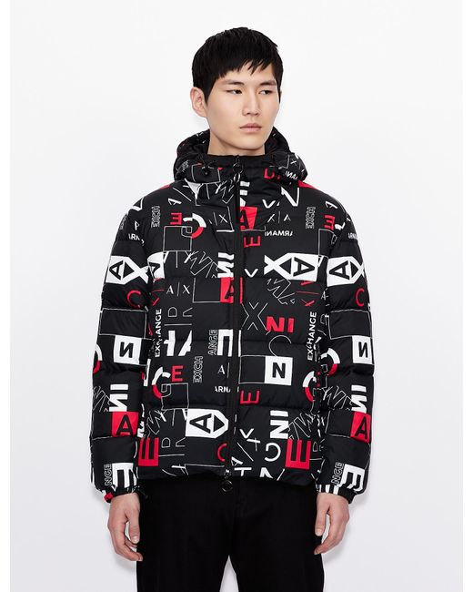 armani exchange all over print jacket