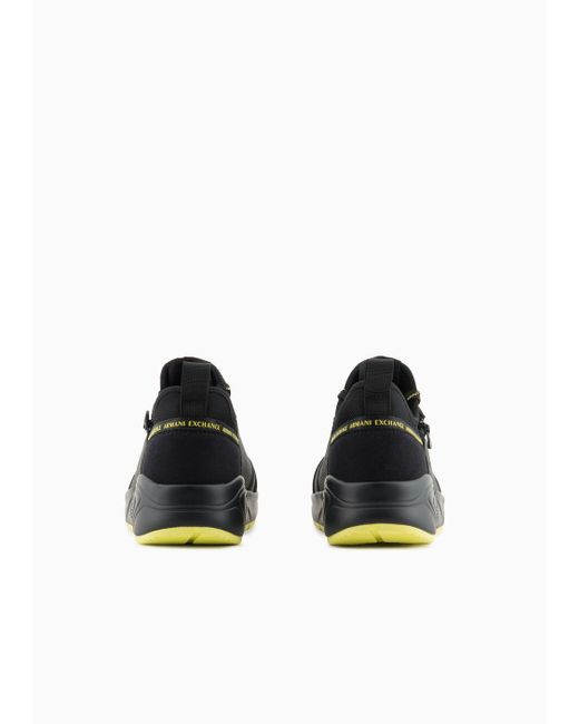 Sneakers Con Tirante Sul Retro di Armani Exchange in Black da Uomo