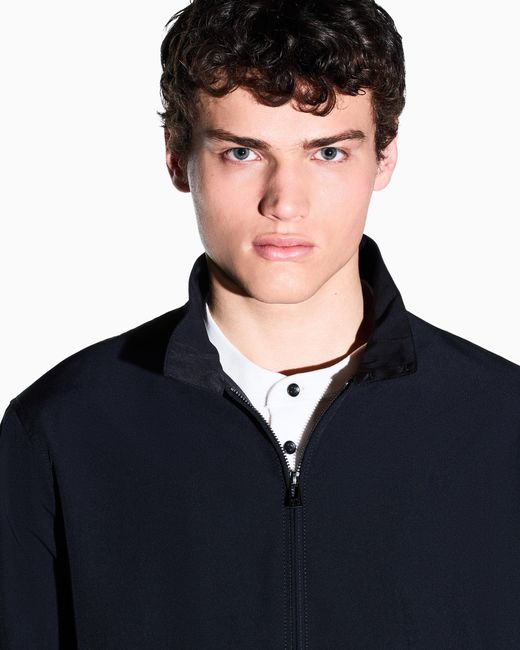 ARMANI EXCHANGE Blue Full-Zip Blouson for men