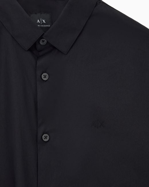 ARMANI EXCHANGE Blue Slim-Fit Shirt Essential for men