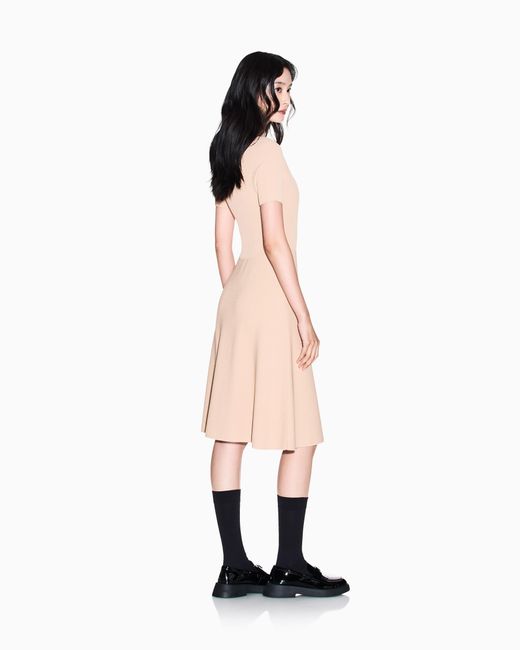ARMANI EXCHANGE Pink Midi Dress With Flared Skirt