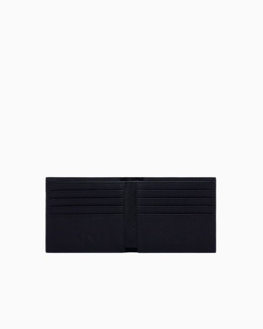 ARMANI EXCHANGE Blue Bifold Wallet With Credit Card Slots for men