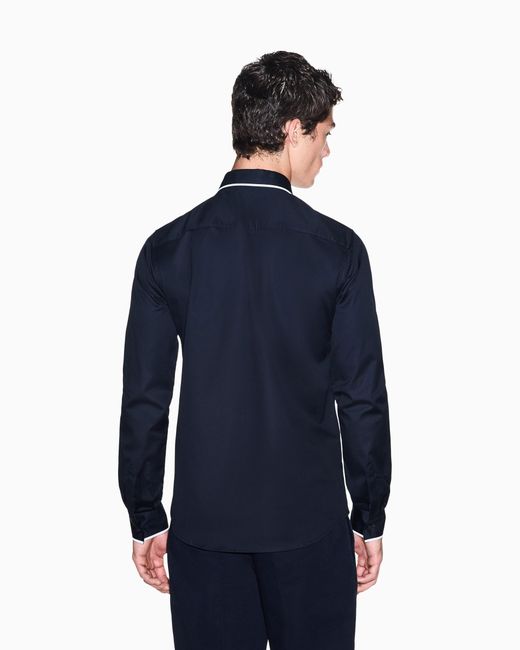ARMANI EXCHANGE Blue Shirt Slim Fit for men