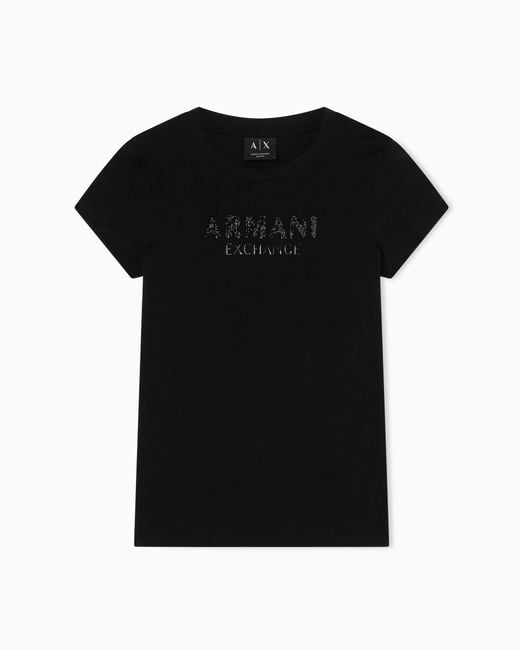ARMANI EXCHANGE Black Slim Fit T-Shirt