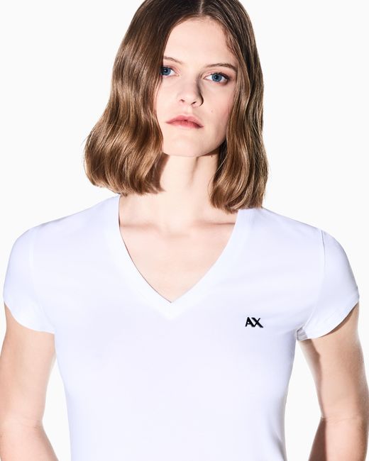 ARMANI EXCHANGE White Slim Fit T-Shirt