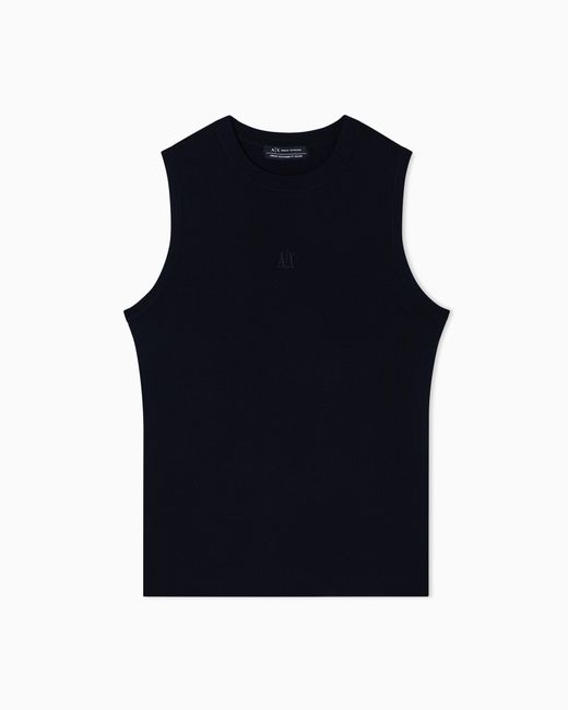 ARMANI EXCHANGE Blue Recycled Viscose Top