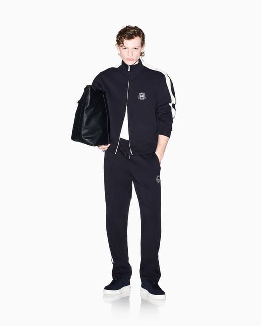 ARMANI EXCHANGE Blue Jogger Trousers for men