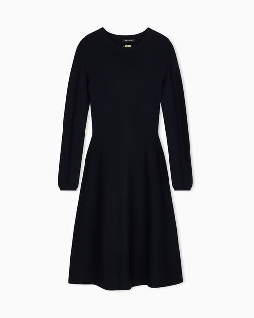 ARMANI EXCHANGE Black Regular Fit Dress Knit
