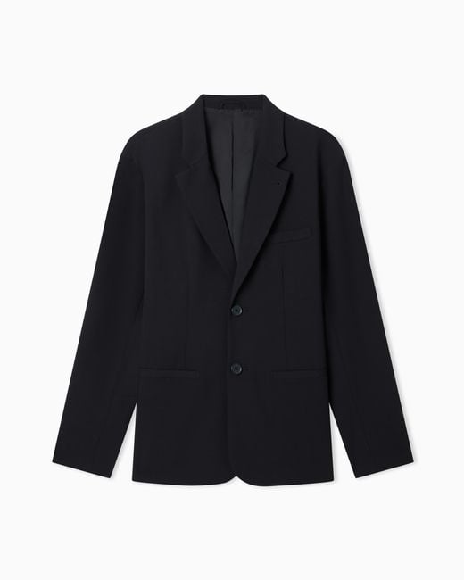 ARMANI EXCHANGE Blue Single Breasted Jacket for men