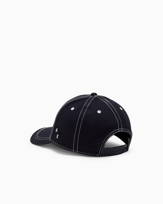 ARMANI EXCHANGE Blue Hat With Side Logo for men