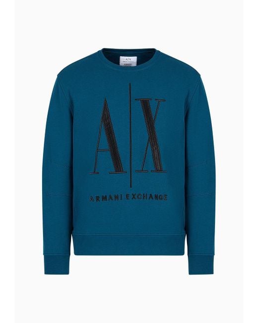 Armani Exchange Blue Sweatshirt With Print for men