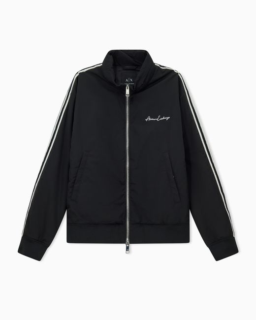 ARMANI EXCHANGE Jacke Mit Durchgehendem Reißverschluss Und Kontrastierenden Streifen in Black für Herren