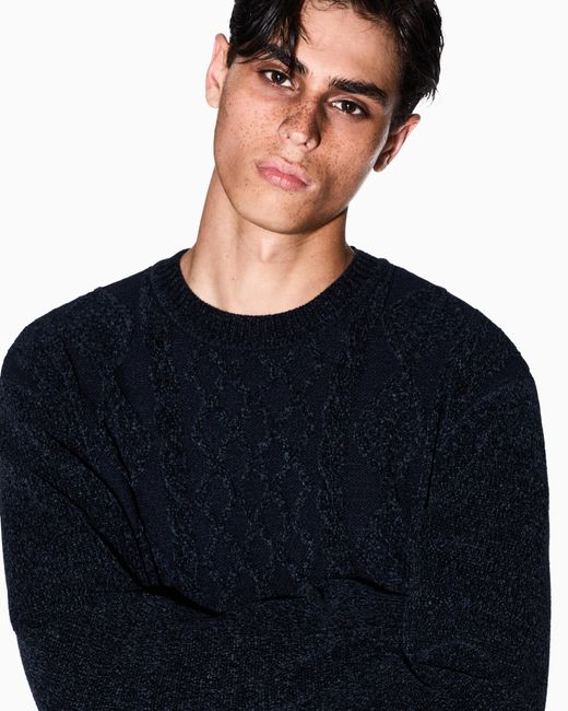 Pull En Maille Tissée ARMANI EXCHANGE pour homme en coloris Blue