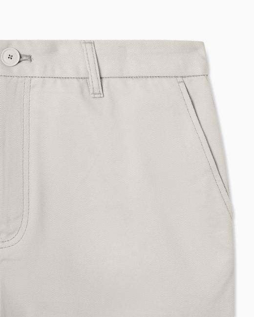 ARMANI EXCHANGE White Slim Fit Cotton Twill Chinos for men