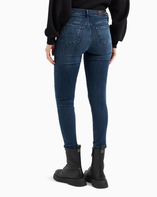 Jean En Denim Extensible Super Skinny J69 ARMANI EXCHANGE en coloris Blue